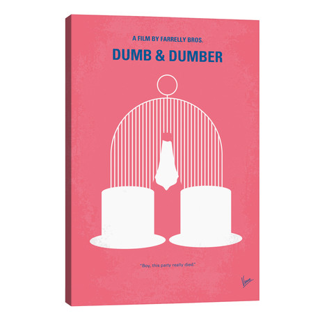 Dumb & Dumber Minimal Movie Poster // Chungkong (26"W x 40"H x 1.5"D)