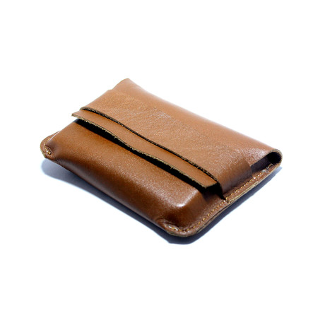 Cow Hide Credit Card Pouch // Brown