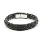 Jean Claude Jewelry // Leather Bracelet // Dark Brown