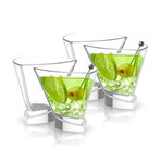 Triangle Martini Glasses // Set of 4