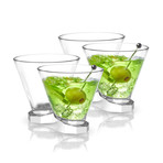Octagon Martini Glasses // Set of 4
