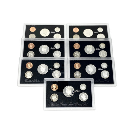 1992-1998 U.S. Silver Proof Coin Sets // Complete Black Box Set (35 Coins)