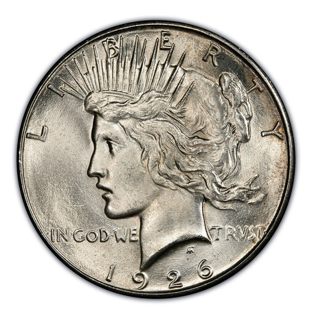 1922-1926 U.S. Peace Silver Dollar // Mint State Condition // Wood Presentation Box