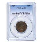 1829 Classic Head Half-Cent PCGS Certified AU58