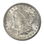 1878-1904 U.S. Morgan Silver Dollar // Mint State Condition // Wood Presentation Box