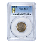1912-D Liberty Nickel PCGS Certified MS64