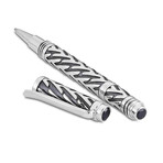 Bali Ziggy Design Pen // Sterling Silver (Amethyst Endcap)