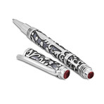Bali Spear Design Pen // Sterling Silver (Amethyst Endcap)