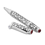 Bali Bubble Design Pen // Sterling Silver (Amethyst Endcap)