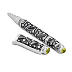 Bali Ziggy Dot Design Pen // Sterling Silver (Amethyst Endcap)