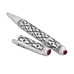 Bali Modern Design Pen // Sterling Silver (Amethyst Endcap)