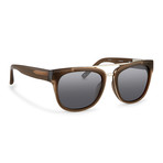 Men's PL144C5SUN Sunglasses // Silver + Brown