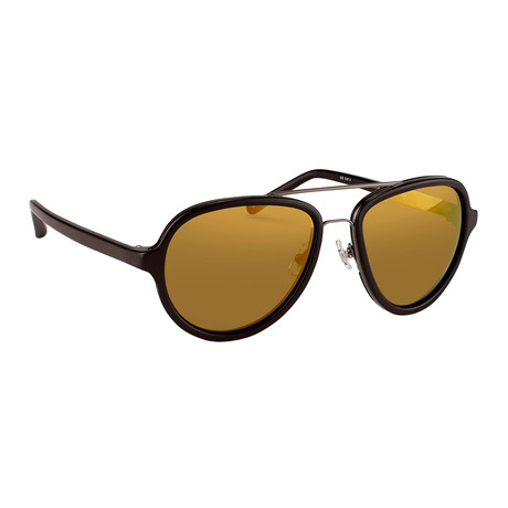 Men's PL16C20SUN Sunglasses // Chocolate + Gunmetal + Bronze Mirror
