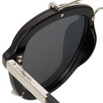 Men's PL162C7SUN Sunglasses // Black + Silver