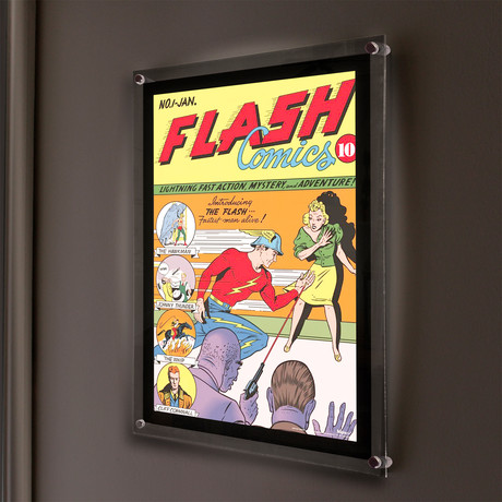 Justice League (The Flash Number 1) // MightyPrint™ Wall Art // Backlit LED Frame