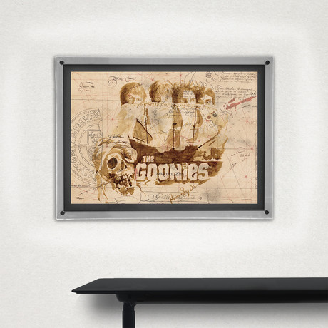 Goonies Treasure Map // MightyPrint™ Wall Art // Backlit LED Frame