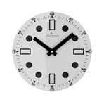 Vitri 300mm Domed Glass Wall Clock // Stainless Steel // V2