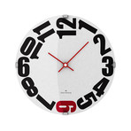 Vitri 300mm Domed Glass Wall Clock // Stainless Steel // V1