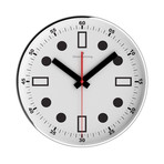 Simplex 300mm Thin Rim Wall Clock // Chrome Steel // V3