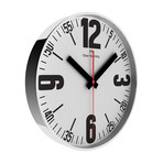 Simplex 300mm Thin Rim Wall Clock // Chrome Steel // V5