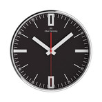Simplex 300mm Thin Rim Wall Clock // Chrome Steel // V4