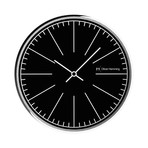 Simplex 300mm Thin Rim Wall Clock // Chrome Steel // V8