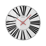 Vitri 300mm Domed Glass Wall Clock // Stainless Steel // V3