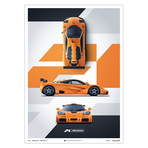 McLaren F1 LM // Papaya Orange // Poster