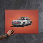 Porsche 911R // White // Tour de France // 1969 // Colors of Speed Poster