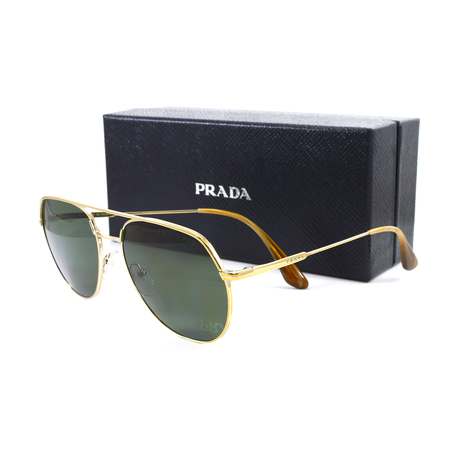 Unisex PR55US Polarized Sunglasses // Pale Gold + Green - Prada - Touch ...