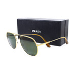 Unisex PR55US Polarized Sunglasses // Pale Gold + Green