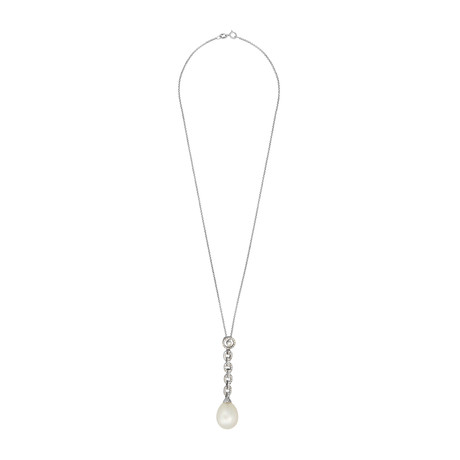 Assael 18k White Gold Diamond + South Sea Pearl Necklace I