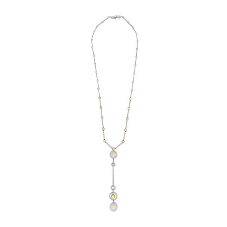 Assael 18k Two-Tone Gold Diamond + Yellow Diamond + South Sea Pearl Necklace II