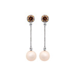 Assael 18k Two-Tone Gold Diamond + Freshwater Pearl Earrings