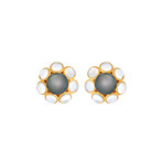 Assael 18k Yellow Gold Moonstone + Tahitian Pearl Earrings
