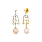 Assael 18k Two-Tone Gold Golden South Sea Pearl Earrings