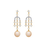 Assael 18k Two-Tone Gold Golden South Sea Pearl Earrings
