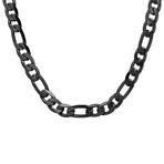 Figaro Chain Necklace // Black