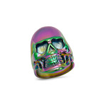 Stainless Steel Skull Ring // Multicolor (Size 9)