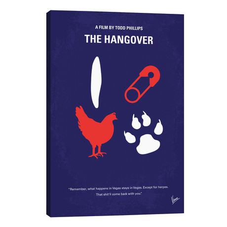 The Hangover Minimal Movie Poster // Chungkong (26"W x 40"H x 1.5"D)
