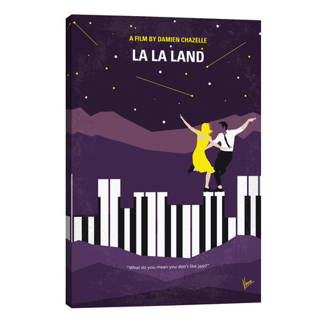 La La Land Minimal Movie Poster // Chungkong (26"W x 40"H x 1.5"D)