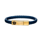 Anchor Bar Bracelet // Blue + Gold