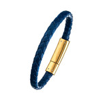 Anchor Bar Bracelet // Blue + Gold