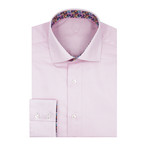 Slight Textered Dotted Dobby Long Sleeve Shirt // Pink (L)