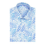 Bubble Poplin Print Design Short Sleeve // Blue (2XL)