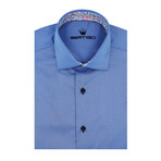 Solid Twill Short Sleeve Shirt // Navy Blue (M)