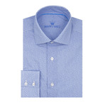 Small Stars Poplin Print Long Sleeve Shirt // Blue (3XL)