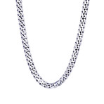 Polished Stainless Steel Curb Link Necklace // 7.7mm // Silver