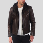 Gonen Leather Jacket // Chestnut (XL)