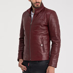Emirhan Leather Jacket // Bordeaux (XL)